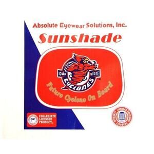 NCAA Iowa State Sunshade Cyclones Car Window College Future Fan Kids Baby Visor